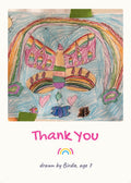 Thank You card with a hand-drawn butterfly